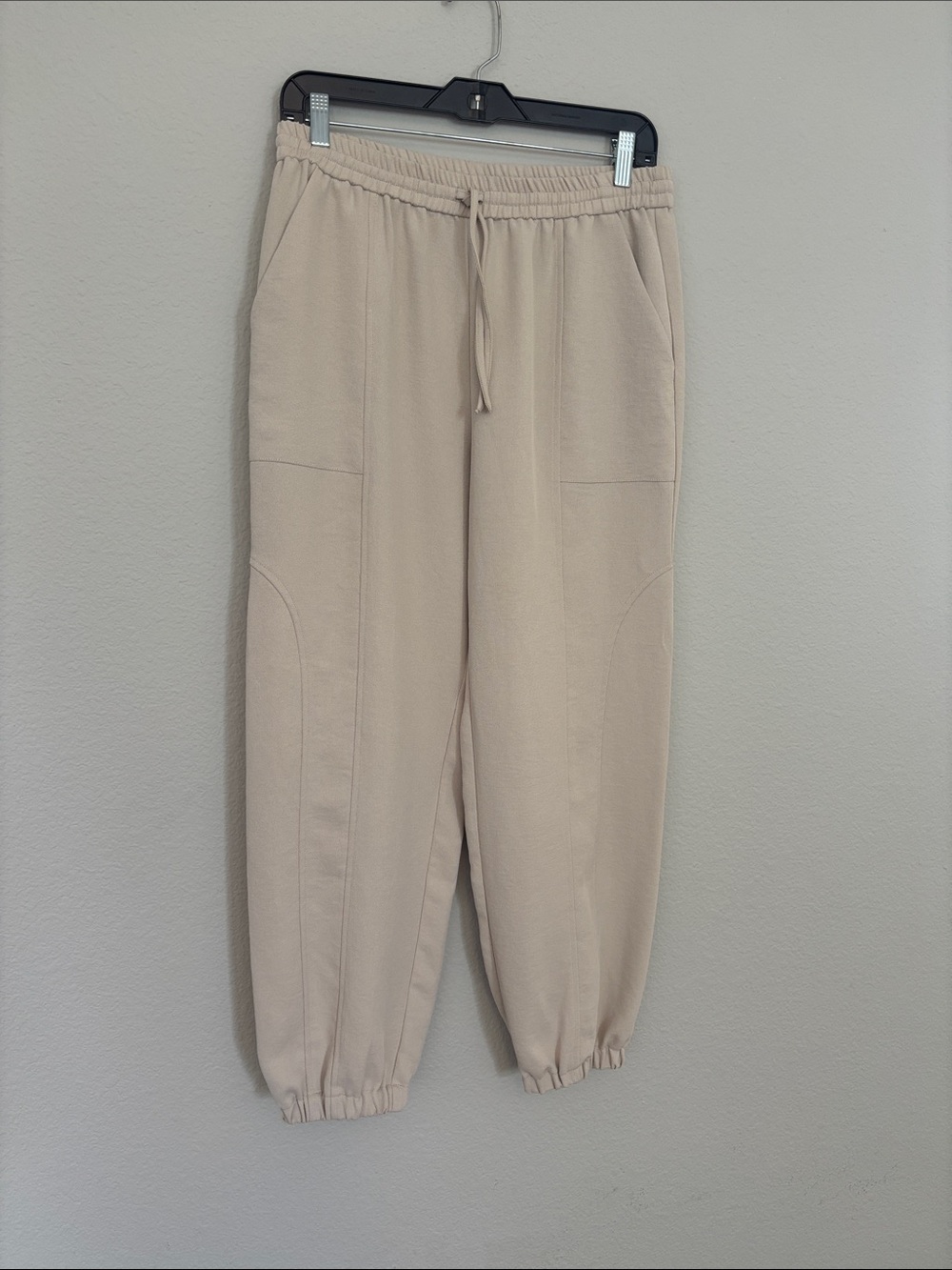 Current Air Beige Drawstring Jogger Pants